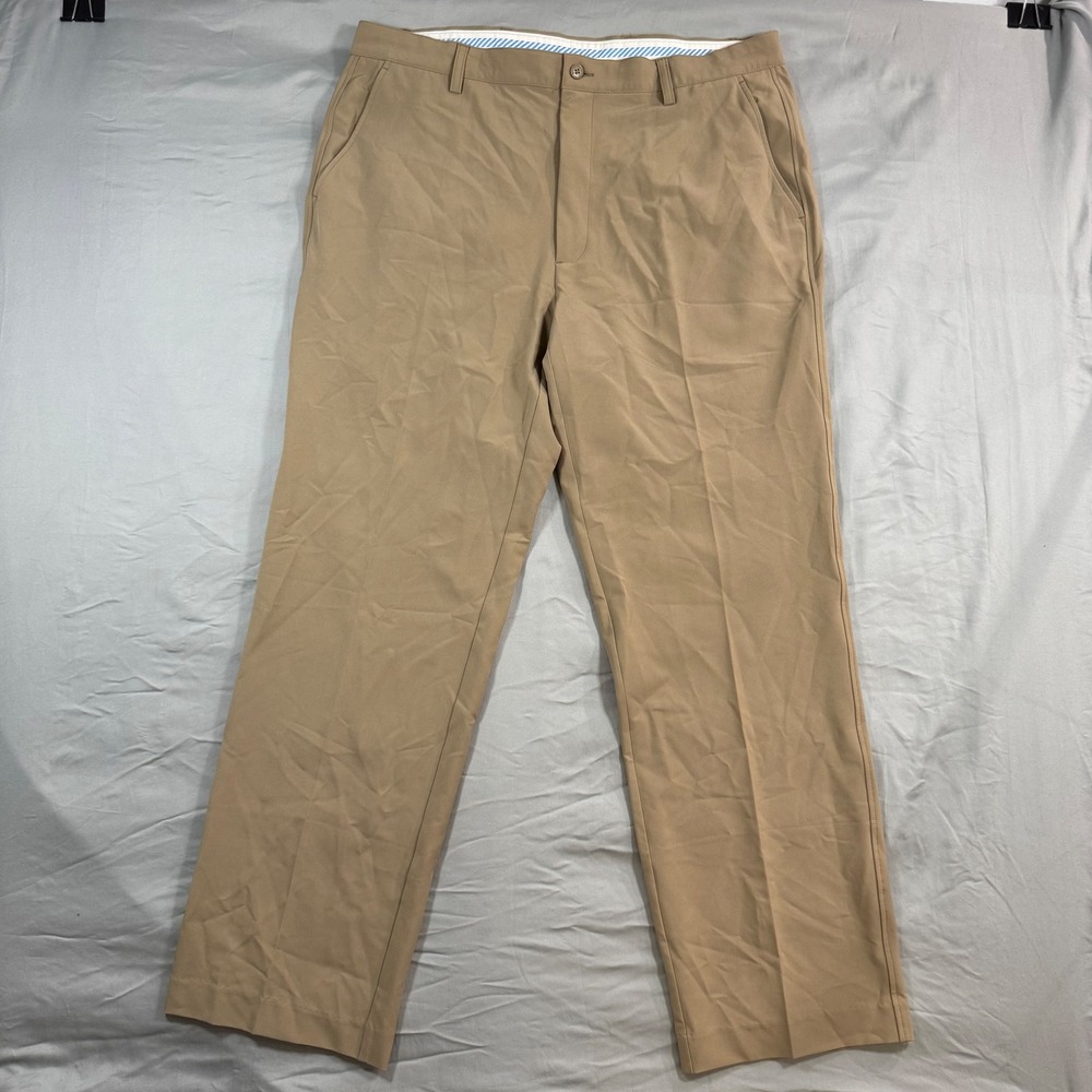 FootJoy Athletic Golf Pants Mens 38x32(38x31) Khaki Straight Stretch Performance